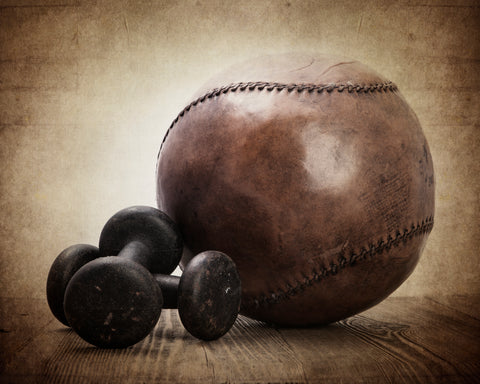 Vintage Iron Weights and medicine ball Photo Art