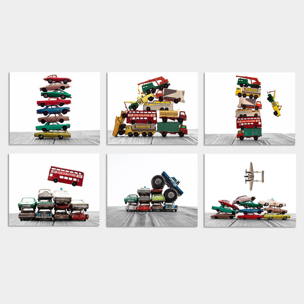 Vintage Matchbox Car Pile AirPlane Flyover - Saint & Sailor Studios