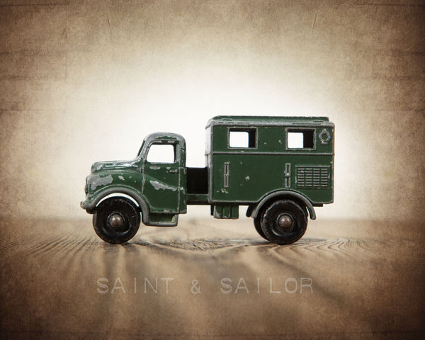 Vintage 1960s Green Army Wireless Truck - Saint & Sailor Studios