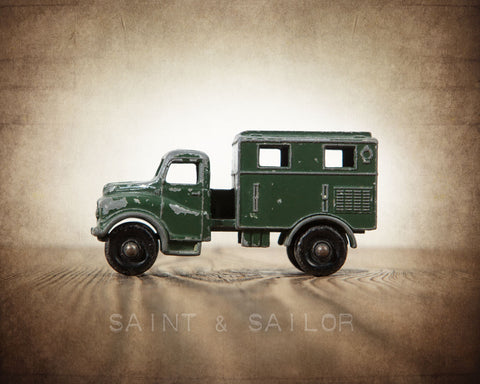 Vintage 1960s Green Army Wireless Truck - Saint & Sailor Studios