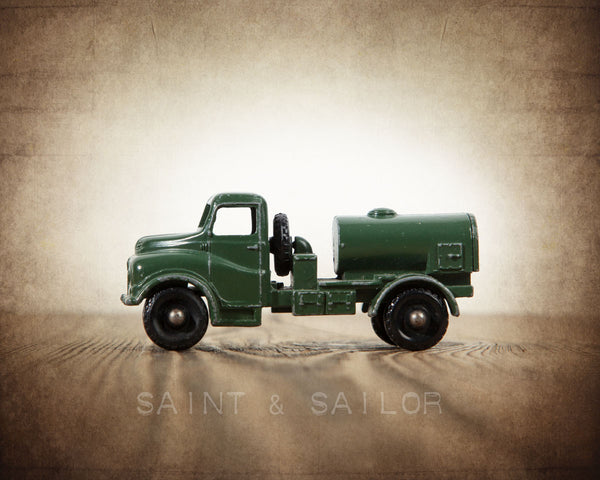 Vintage 1960s Green Army Water Tanker - Saint & Sailor Studios