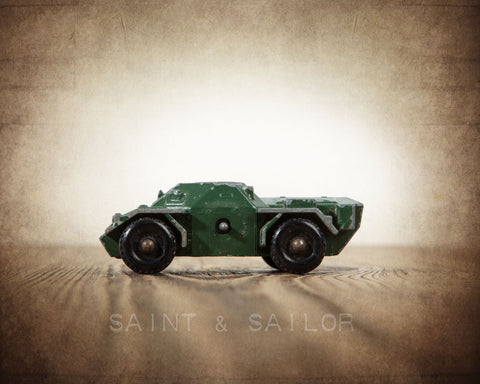 Vintage 1960s Green Army Scout Car - Saint & Sailor Studios