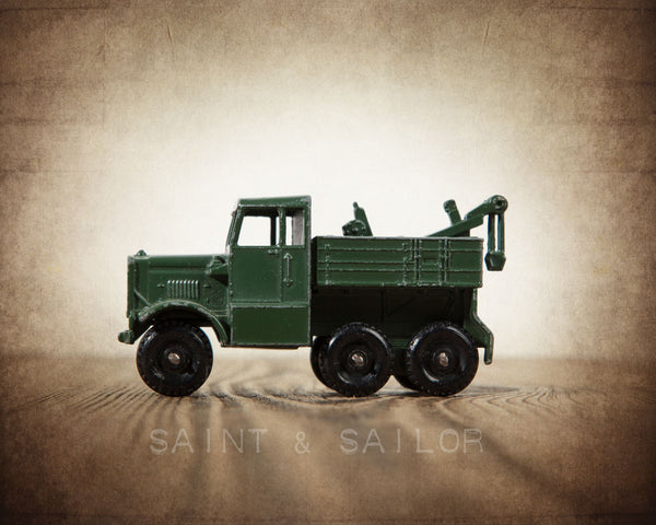 Vintage 1960s Green Army Breakdown Truck - Saint & Sailor Studios