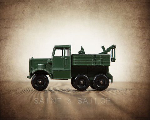 Vintage 1960s Green Army Breakdown Truck - Saint & Sailor Studios
