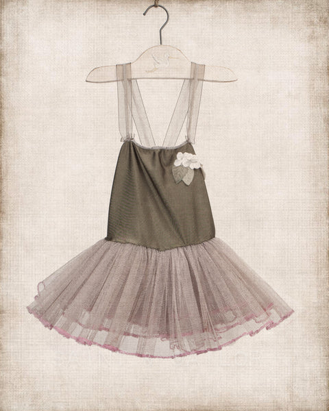 Green Baby Girl Ballet Tutu Dress Vertical - Saint & Sailor Studios