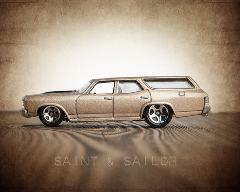 Vintage Muscle Car Beige 1970 Chevelle Wagon - Saint & Sailor Studios