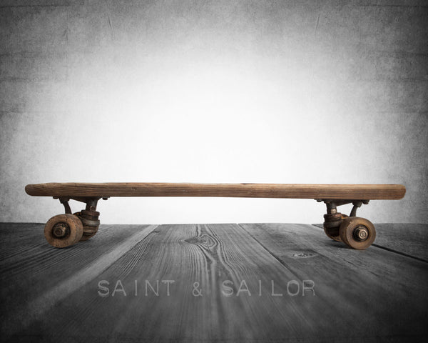 Vintage Wooden Skateboard - Saint & Sailor Studios