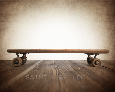 Vintage Wooden Skateboard - Saint & Sailor Studios