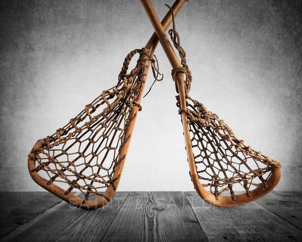 Vintage Lacrosse Sticks Upside Down - Saint & Sailor Studios