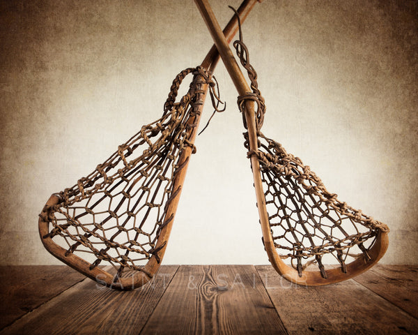 Vintage Lacrosse Sticks Upside Down - Saint & Sailor Studios