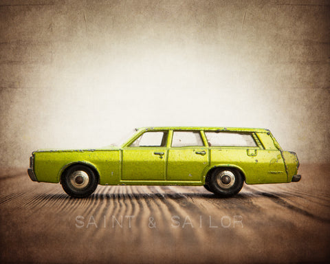 Vintage Mercury Green Station Wagon - Saint & Sailor Studios