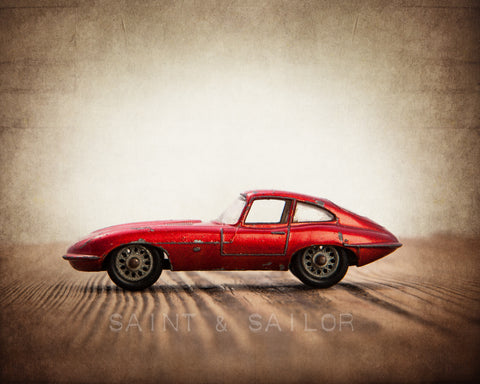 Vintage Matchbox Maroon E-Type Jaguar - Saint & Sailor Studios