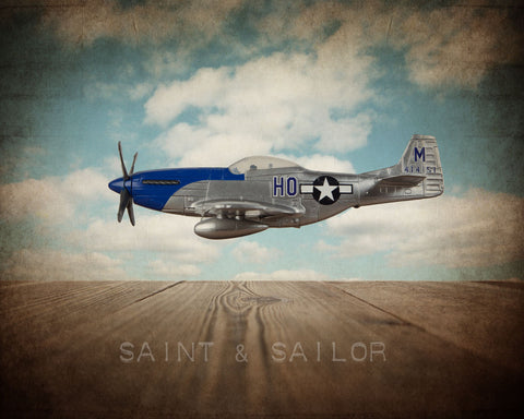 Vintage WWII P51 Mustang - Saint & Sailor Studios