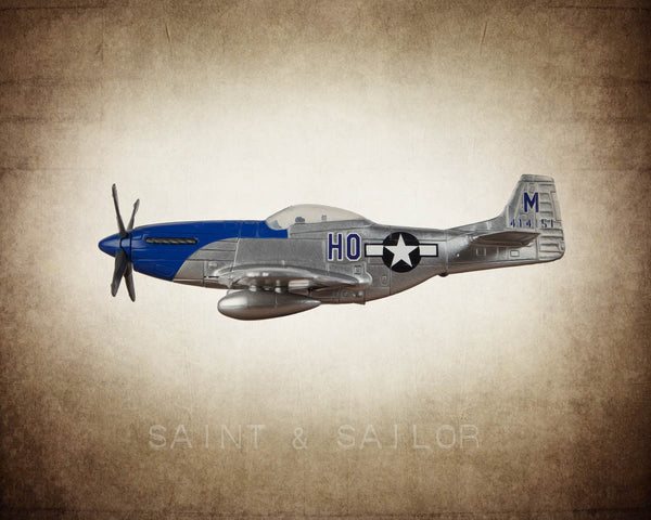 Vintage WWII P51 Mustang - Saint & Sailor Studios