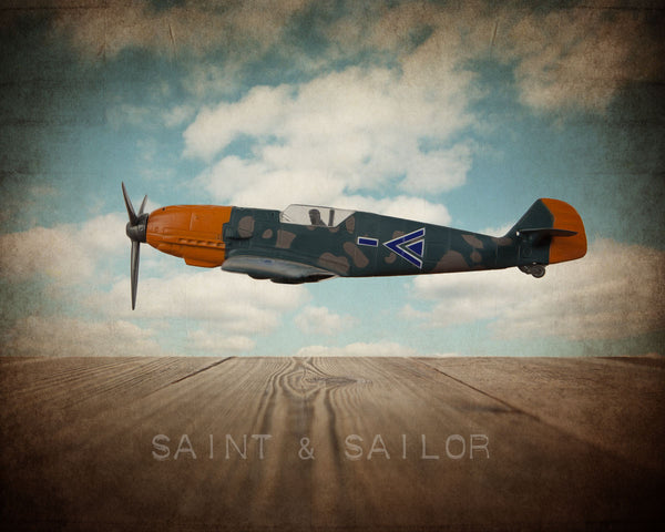 Vintage WWII Airplane German BF 109 - Saint & Sailor Studios