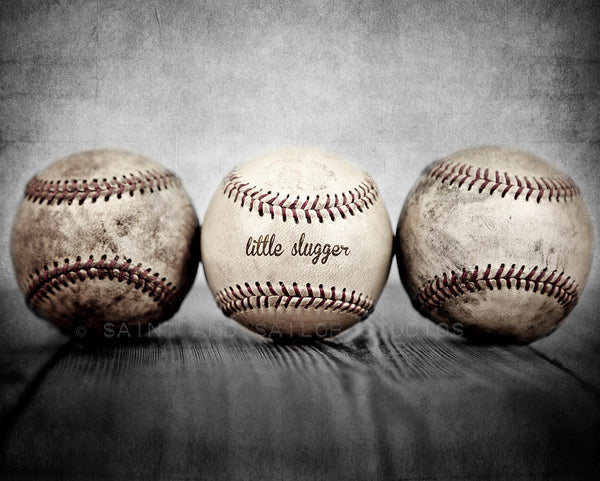 3 Vintage Baseballs - Saint & Sailor Studios
