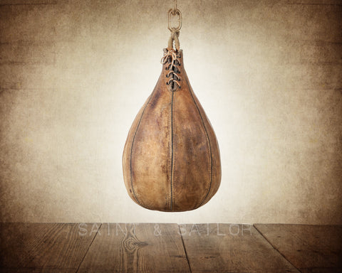 Vintage Boxing Leather Speed Bag - Saint & Sailor Studios