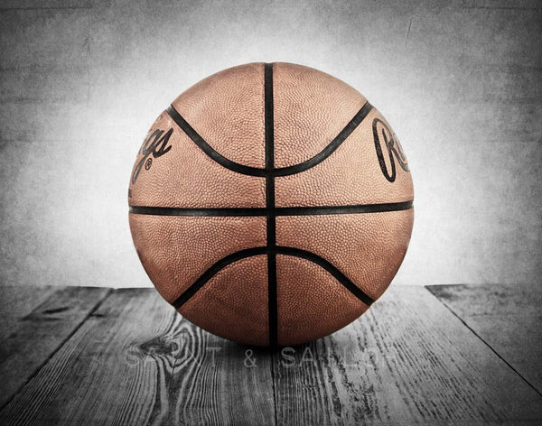 Vintage Basketball on Barnwood - Saint & Sailor Studios