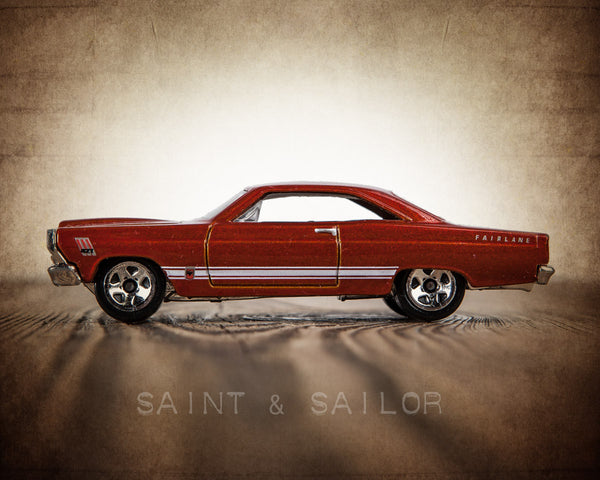 Vintage Muscle Car Maroon 1966 Ford Fairlane GT - Saint & Sailor Studios
