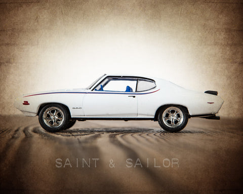 Vintage Muscle Car White1969 GTO Judge - Saint & Sailor Studios