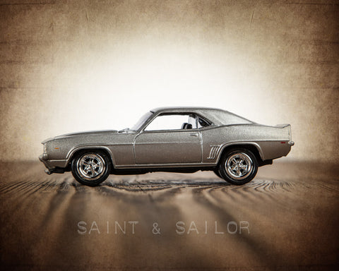 Vintage Muscle Car Silver 69 Camaro - Saint & Sailor Studios