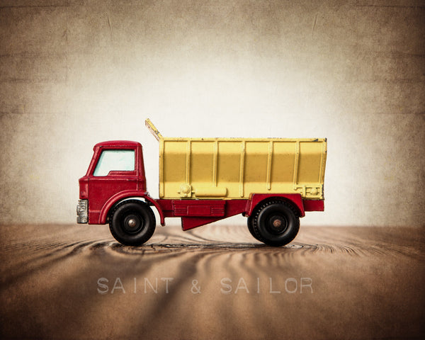 Vintage Red and Yellow Dumptruck - Saint & Sailor Studios