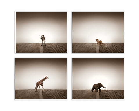 Safari Animals, Set of Four Prints - Saint & Sailor Studios
