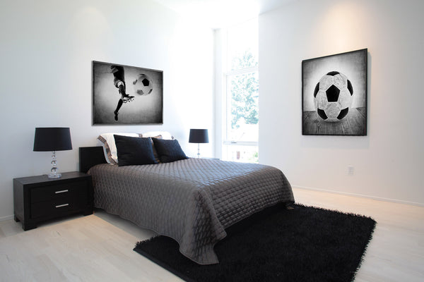 Kids Soccer Room art, Soccer Ball Kick  Photo Print, Vintage Soccer decor, Great for Teen or Toddler Bedroom