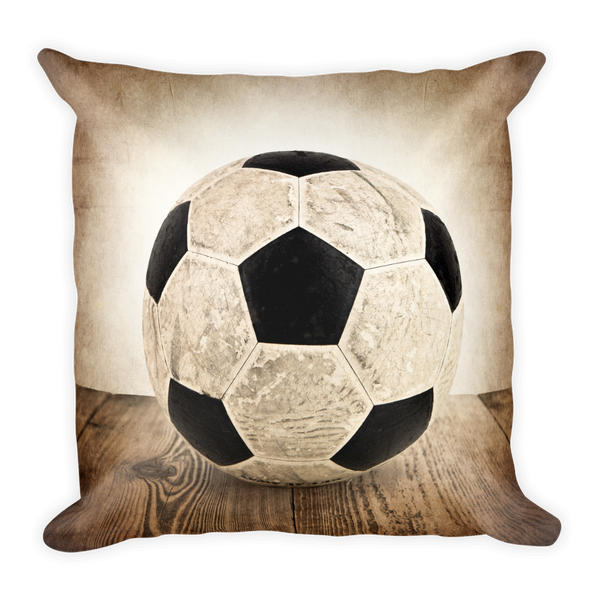 Vintage Soccer Ball Square Pillow - Saint & Sailor Studios