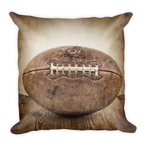 Vintage Football Square Pillow - Saint & Sailor Studios