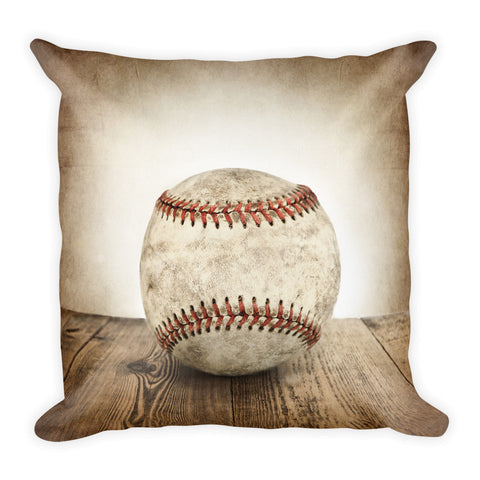 Vintage Baseball Square Pillow - Saint & Sailor Studios