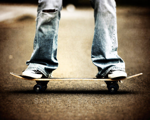 Vintage Skater on Board - Saint & Sailor Studios