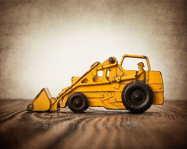 Vintage Toy Tractor with Guy Yellow - Saint & Sailor Studios