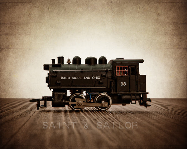 Toy Train Print, Engine 98 - Saint & Sailor Studios