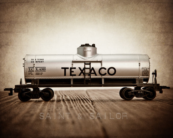 Toy Train Print, Texaco Tanker - Saint & Sailor Studios
