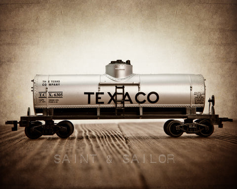 Toy Train Print, Texaco Tanker - Saint & Sailor Studios