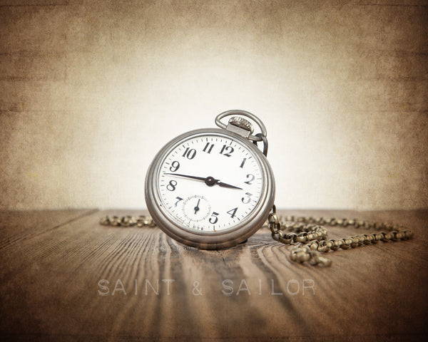 Vintage Train Conductor Pocket Watch - Saint & Sailor Studios