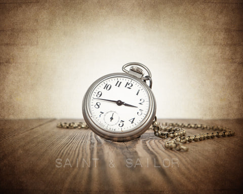 Vintage Train Conductor Pocket Watch - Saint & Sailor Studios